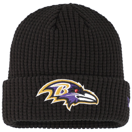 Youth New Era Black Baltimore Ravens Prime Cuffed Knit Hat