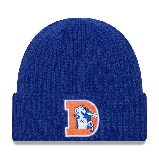 Men's New Era  Royal Denver Broncos Historic Prime Cuffed Knit Hat