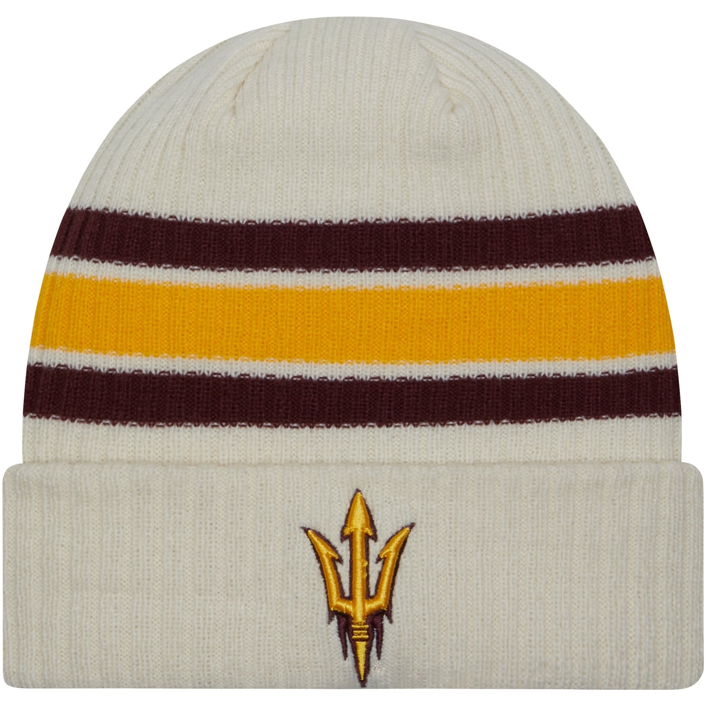 Men's New Era Cream Arizona State Sun Devils Vintage Cuffed Knit Hat