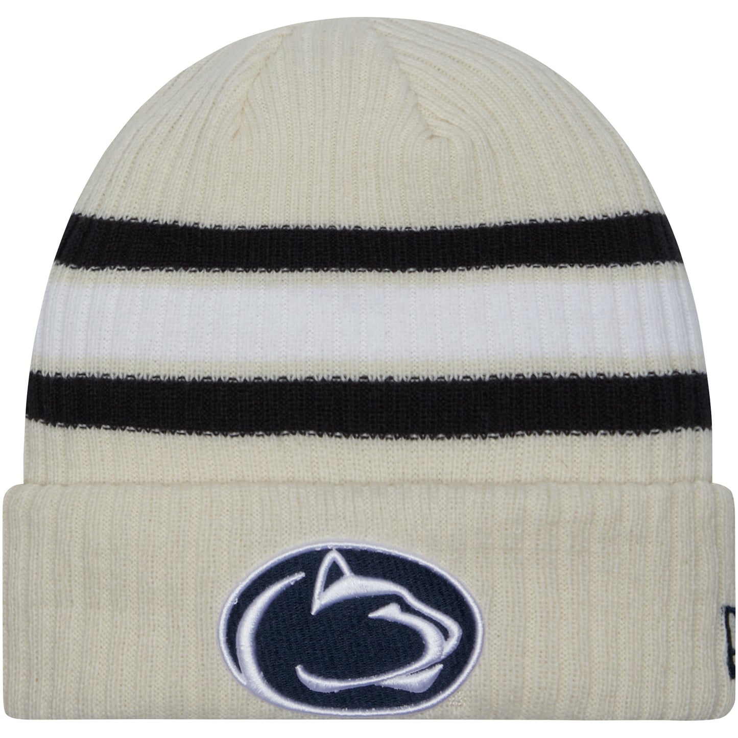 Men's New Era Cream Penn State Nittany Lions Vintage Cuffed Knit Hat