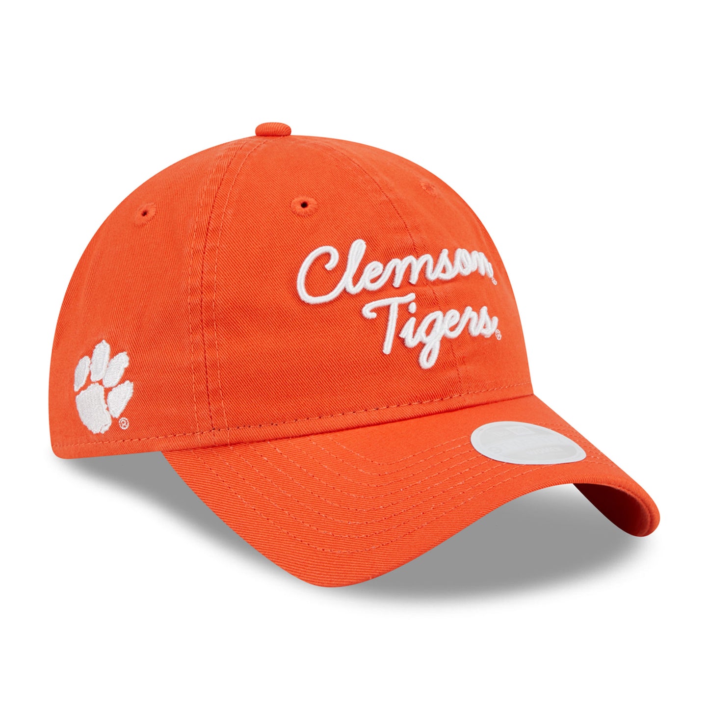 Women's New Era Orange Clemson Tigers Script 9TWENTY Adjustable Hat