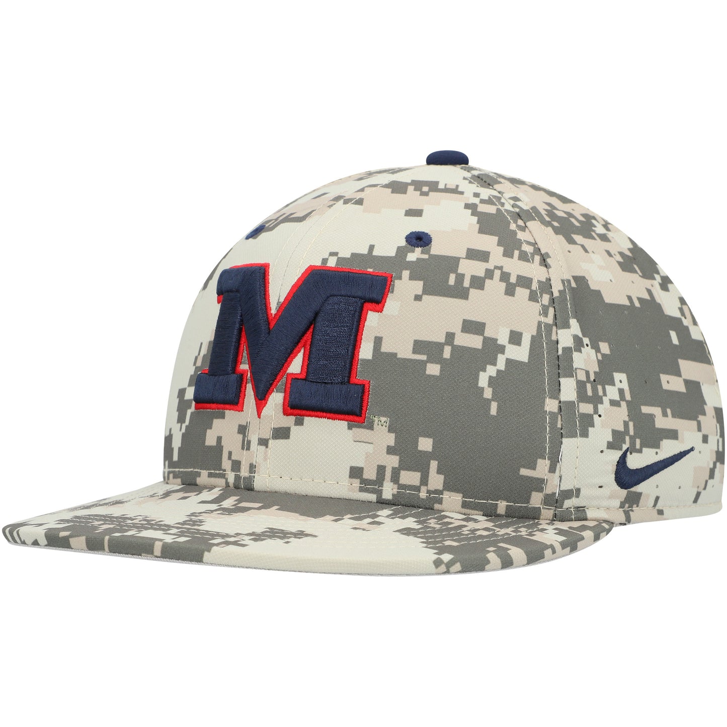 Men's Nike Camo Ole Miss Rebels Aero True Baseball Performance Fitted Hat