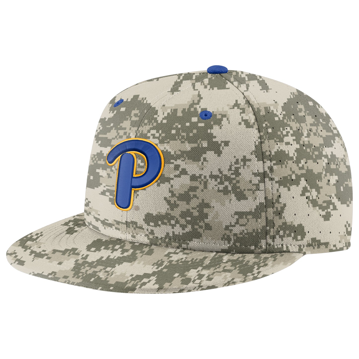 Men's Nike Camo Pitt Panthers Aero True Baseball Performance Fitted Hat