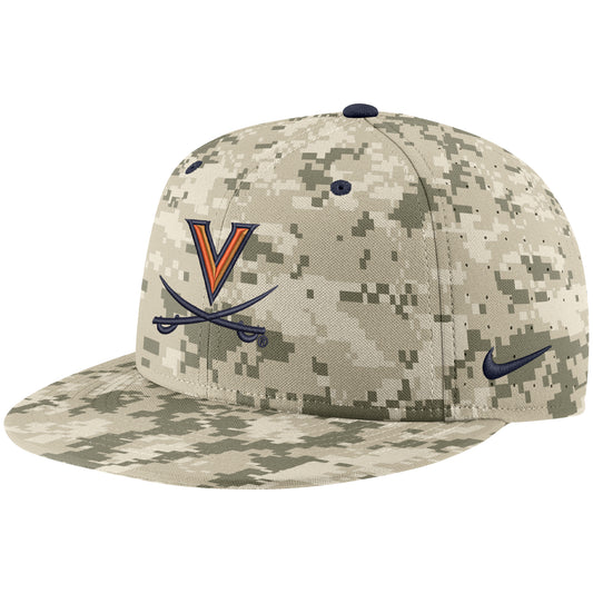 Men's Nike Camo Virginia Cavaliers Aero True Baseball Performance Fitted Hat