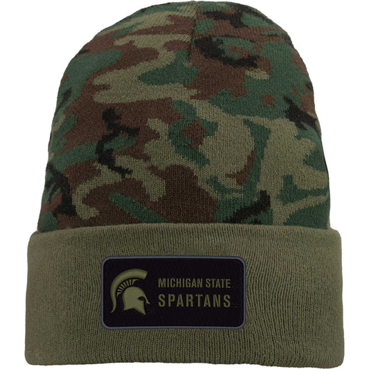 Men's Nike Camo Michigan State Spartans Military Pack Cuffed Knit Hat