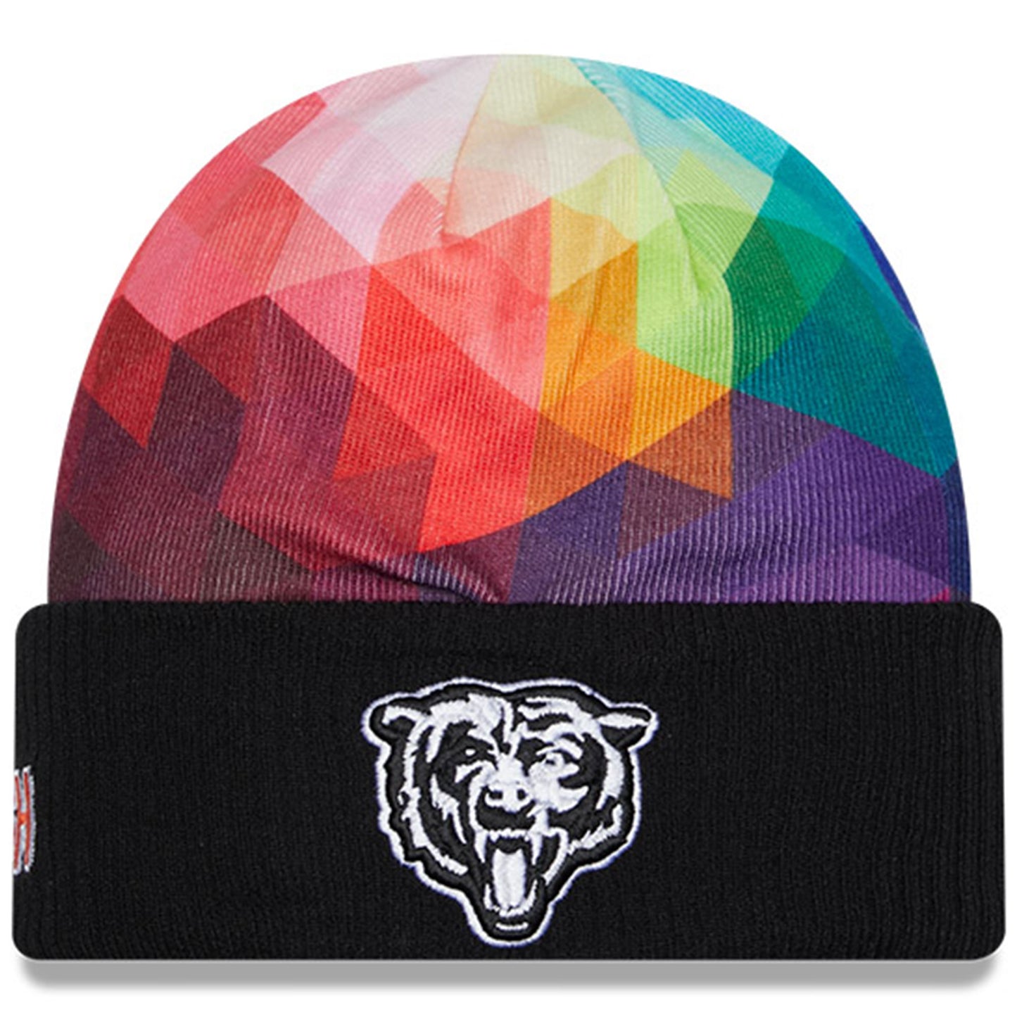 Youth New Era  Black Chicago Bears 2023 NFL Crucial Catch Cuffed Knit Hat