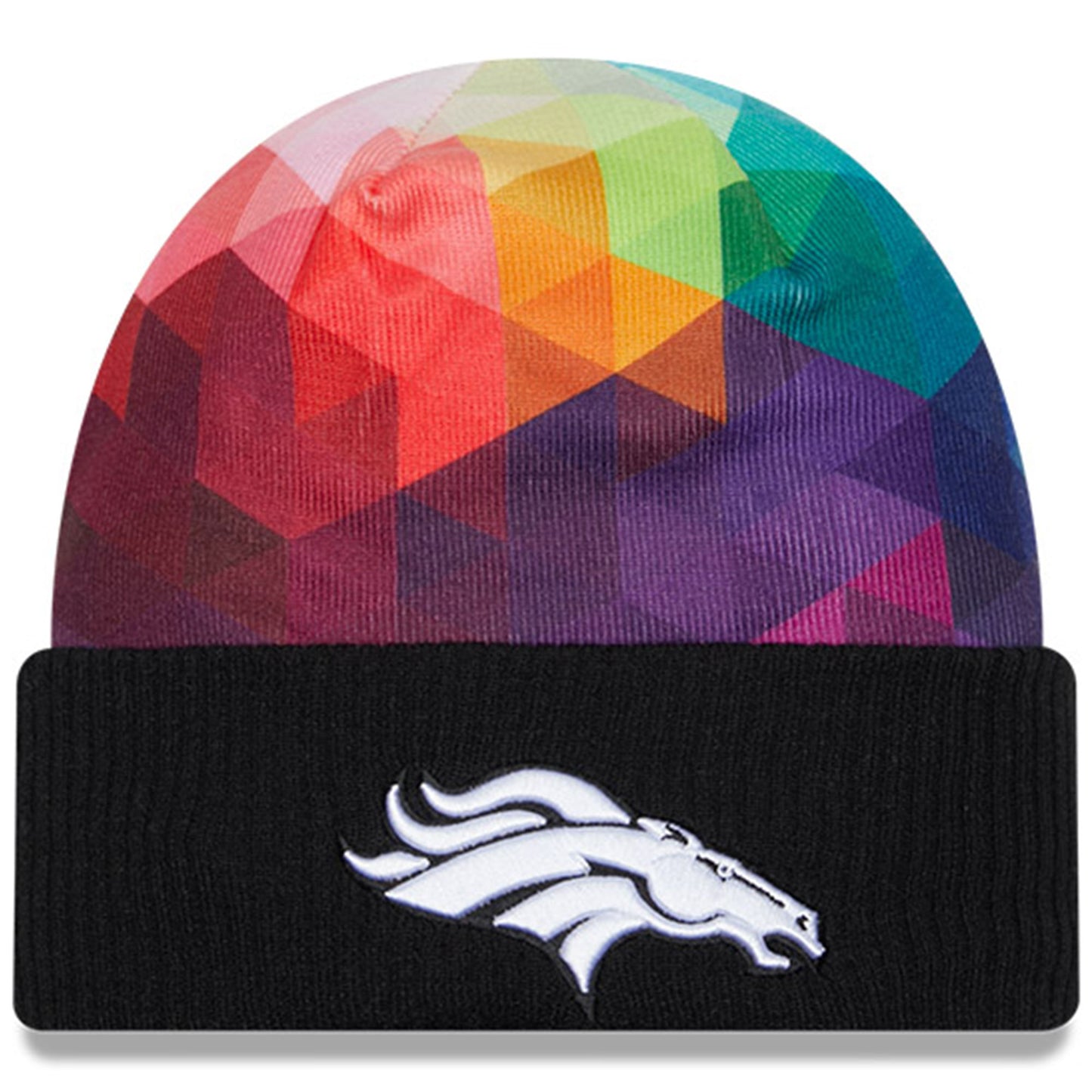 Youth New Era  Black Denver Broncos 2023 NFL Crucial Catch Cuffed Knit Hat