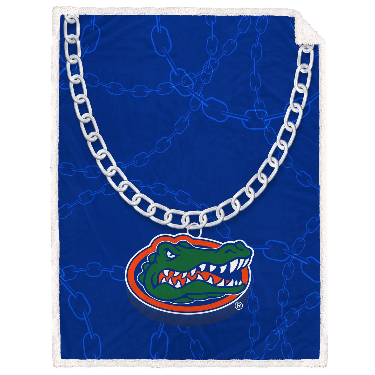 Florida Gators 60'' x 80'' Fan Chain Flannel Sherpa Blanket