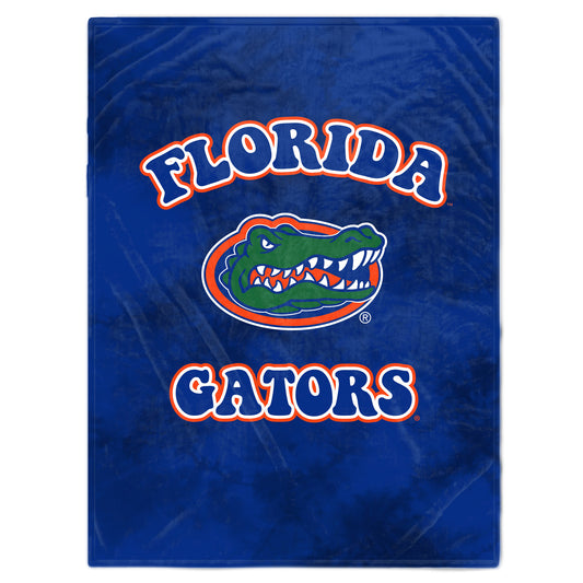 Florida Gators 60'' x 70'' Bubble Tie-Dye Flannel Sherpa Blanket