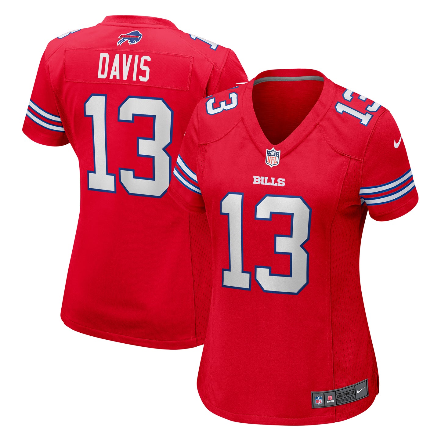 Women's Nike Gabe Davis Red Buffalo Bills Player Jersey