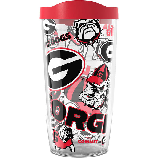 Tervis Georgia Bulldogs 16oz. Allover Classic Tumbler