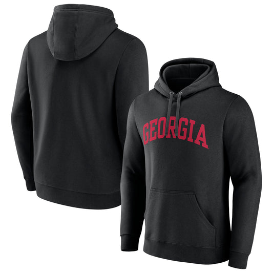 Men's Black Georgia Bulldogs Basic Arch Pullover Hoodie