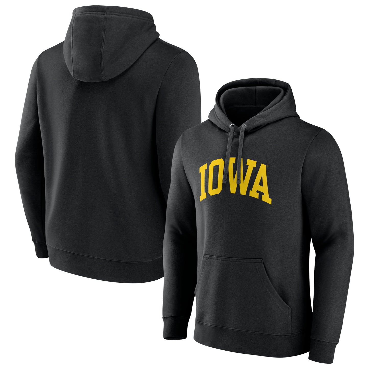 Men's Black Iowa Hawkeyes Basic Arch Pullover Hoodie