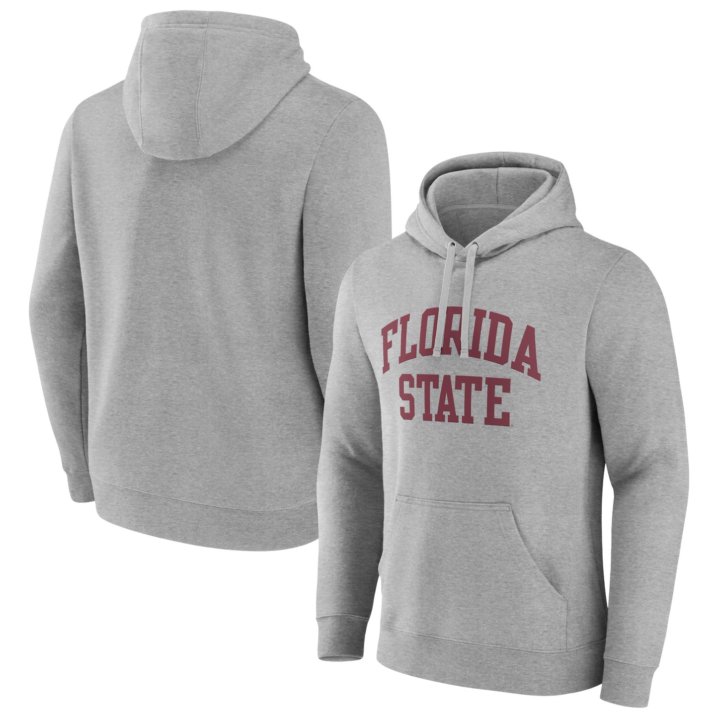 Men's Gray Florida State Seminoles Basic Arch Pullover Hoodie