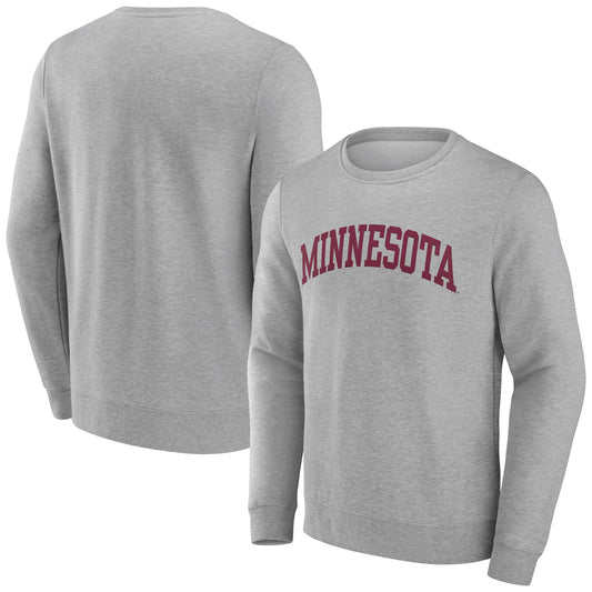 Men's Gray Minnesota Golden Gophers Basic Arch Sweatshirt