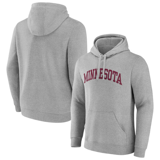 Men's Gray Minnesota Golden Gophers Basic Arch Pullover Hoodie