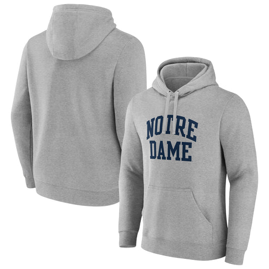 Men's Gray Notre Dame Fighting Irish Basic Arch Pullover Hoodie