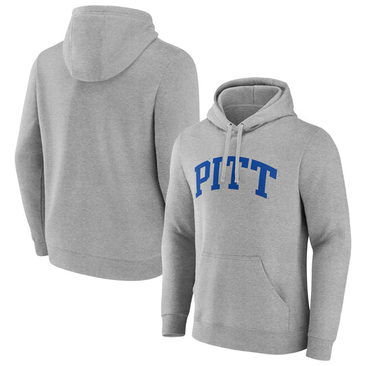 Men's Gray Pitt Panthers Basic Arch Pullover Hoodie