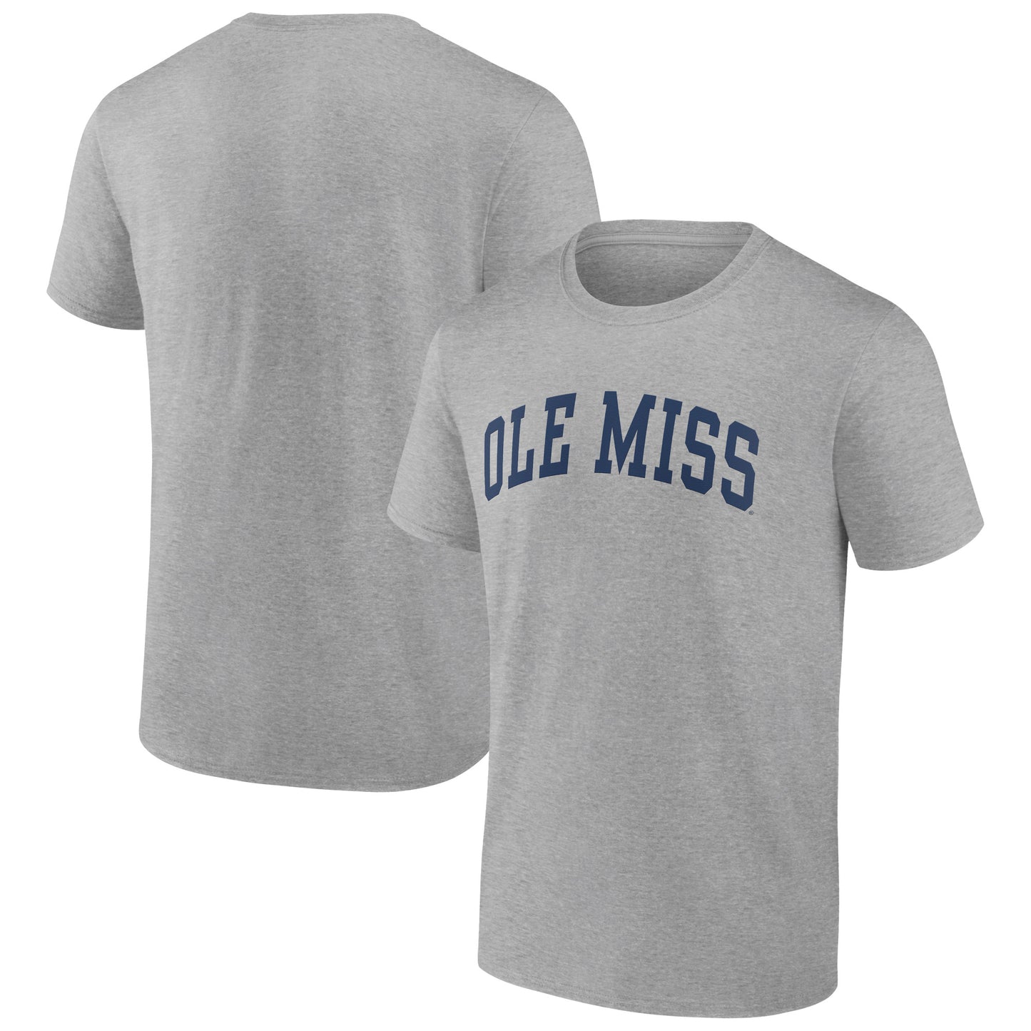 Men's Heather Gray Ole Miss Rebels Basic Arch T-Shirt