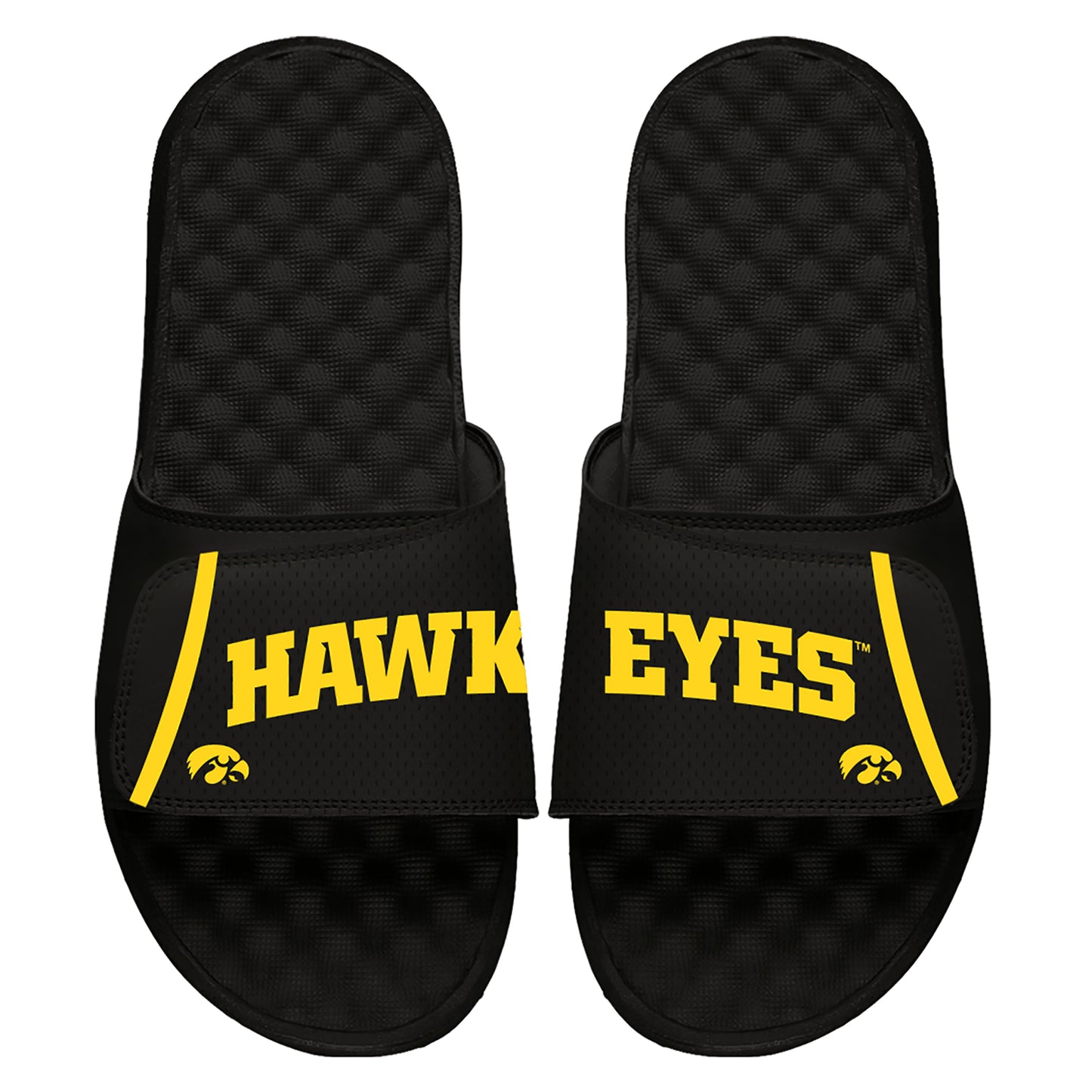 Youth ISlide  Black Iowa Hawkeyes Basketball Jersey Pack Slide Sandals