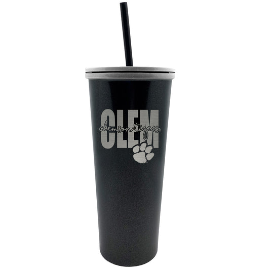 Clemson Tigers 24oz. Onyx Skinny Tumbler