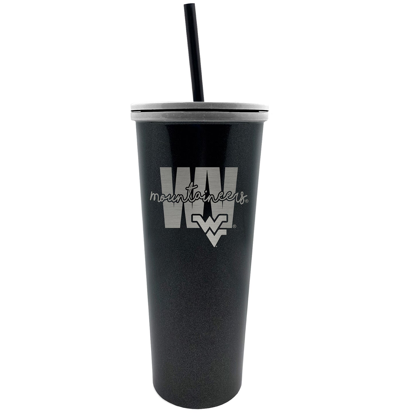West Virginia Mountaineers 24oz. Onyx Skinny Tumbler