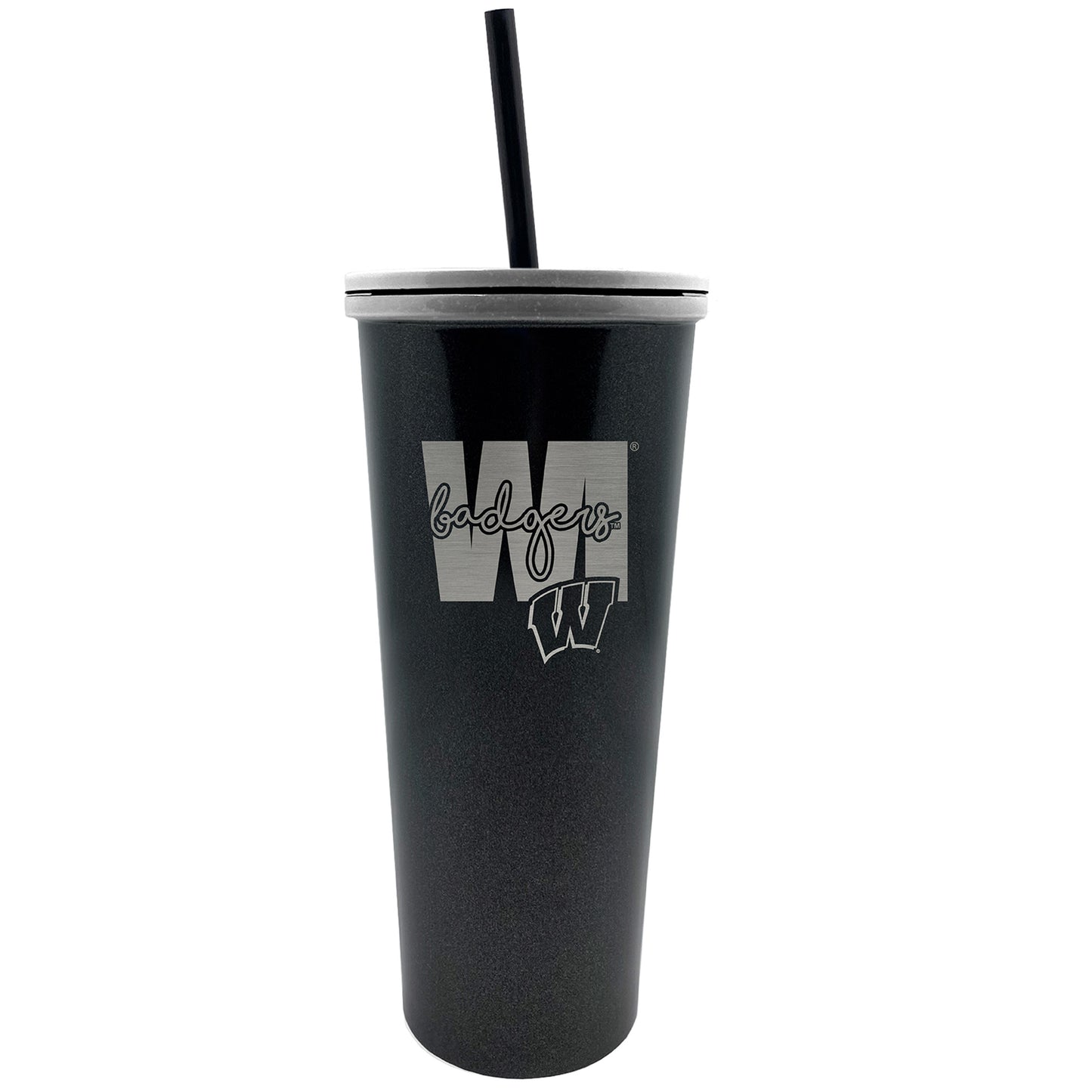 Wisconsin Badgers 24oz. Onyx Skinny Tumbler