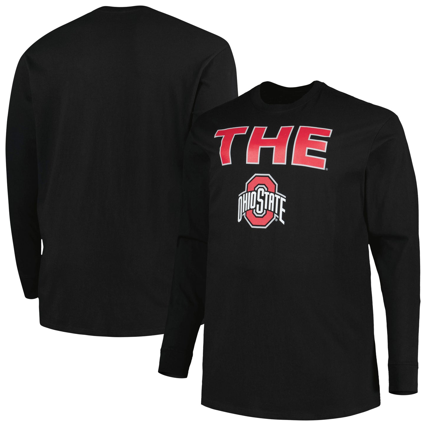 Men's Black Ohio State Buckeyes Big & Tall "The" Long Sleeve T-Shirt