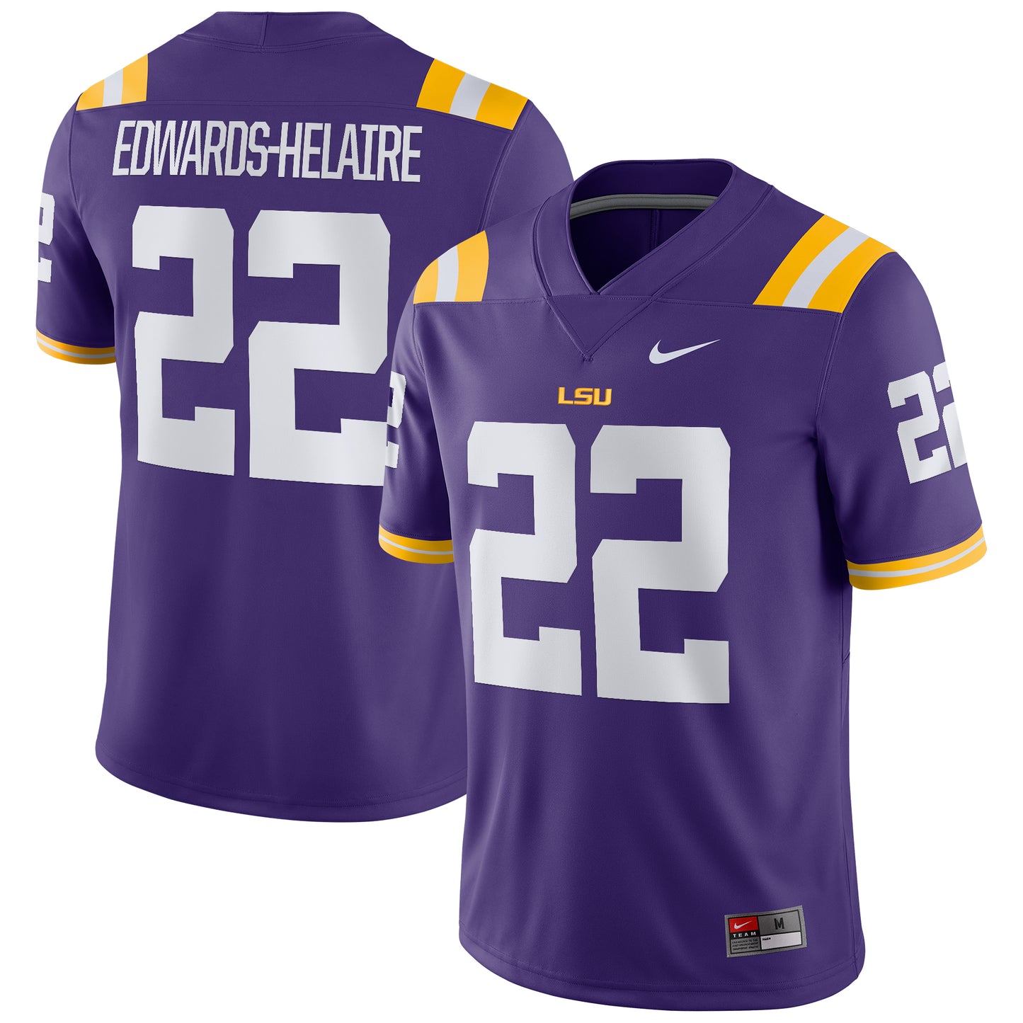 Men's Nike Clyde Edwards-Helaire Purple LSU Tigers Player Game Jersey