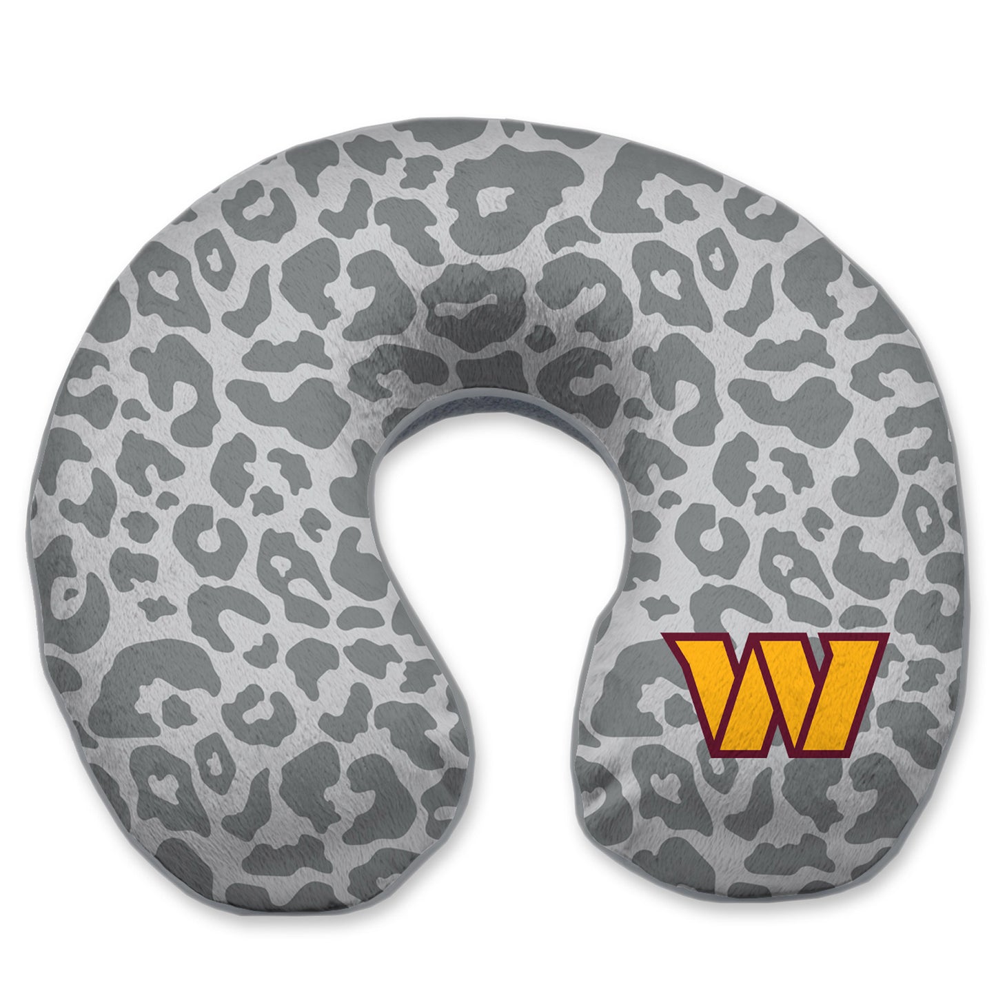 Washington Commanders Cheetah Print Memory Foam Travel Pillow