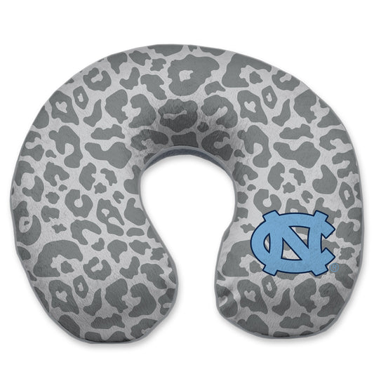 North Carolina Tar Heels Cheetah Print Memory Foam Travel Pillow