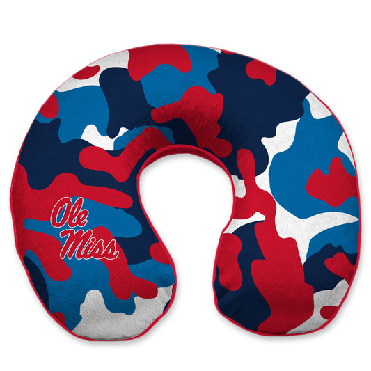 Ole Miss Rebels Camo Memory Foam Travel Pillow