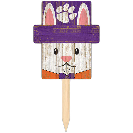 Clemson Tigers 16" x 19" Easter Bunny Yard Stake