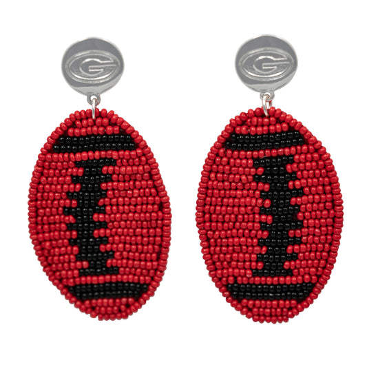 Georgia Bulldogs Touchback Earrings