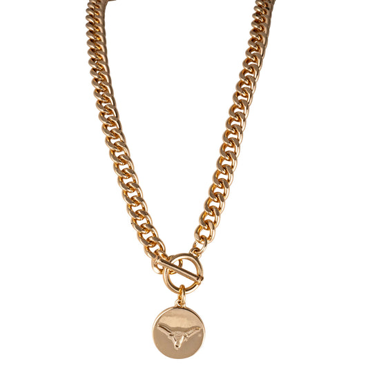 Texas Longhorns Ramsey Gold Necklace