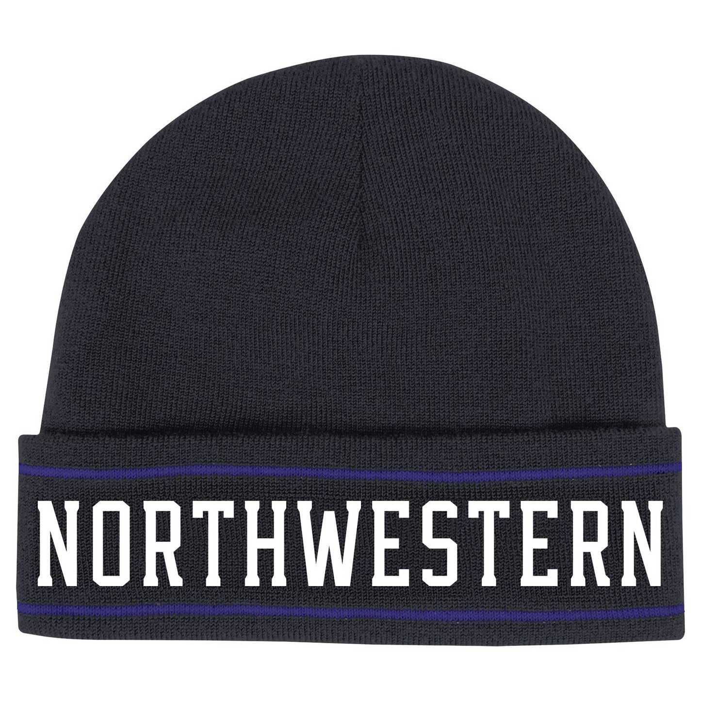 Men's Under Armour Black Northwestern Wildcats 2023 Sideline Lifestyle Performance Cuffed Knit Hat