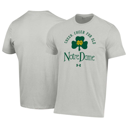 Men's Under Armour Heather Grey Notre Dame Fighting Irish Cheer For Old T-Shirt