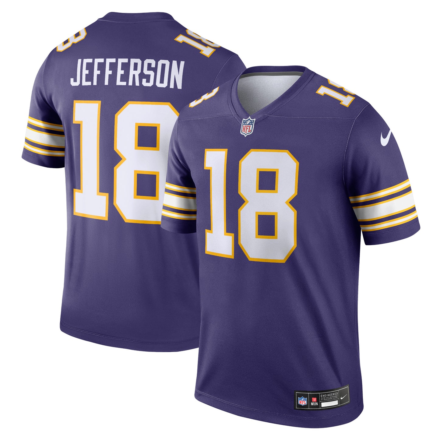 Men's Nike Justin Jefferson Purple Minnesota Vikings Classic Legend Player Jersey