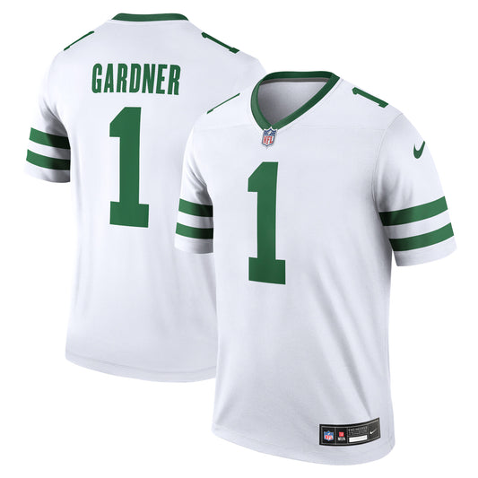 Men's Nike Sauce Gardner Legacy White New York Jets Legend Jersey