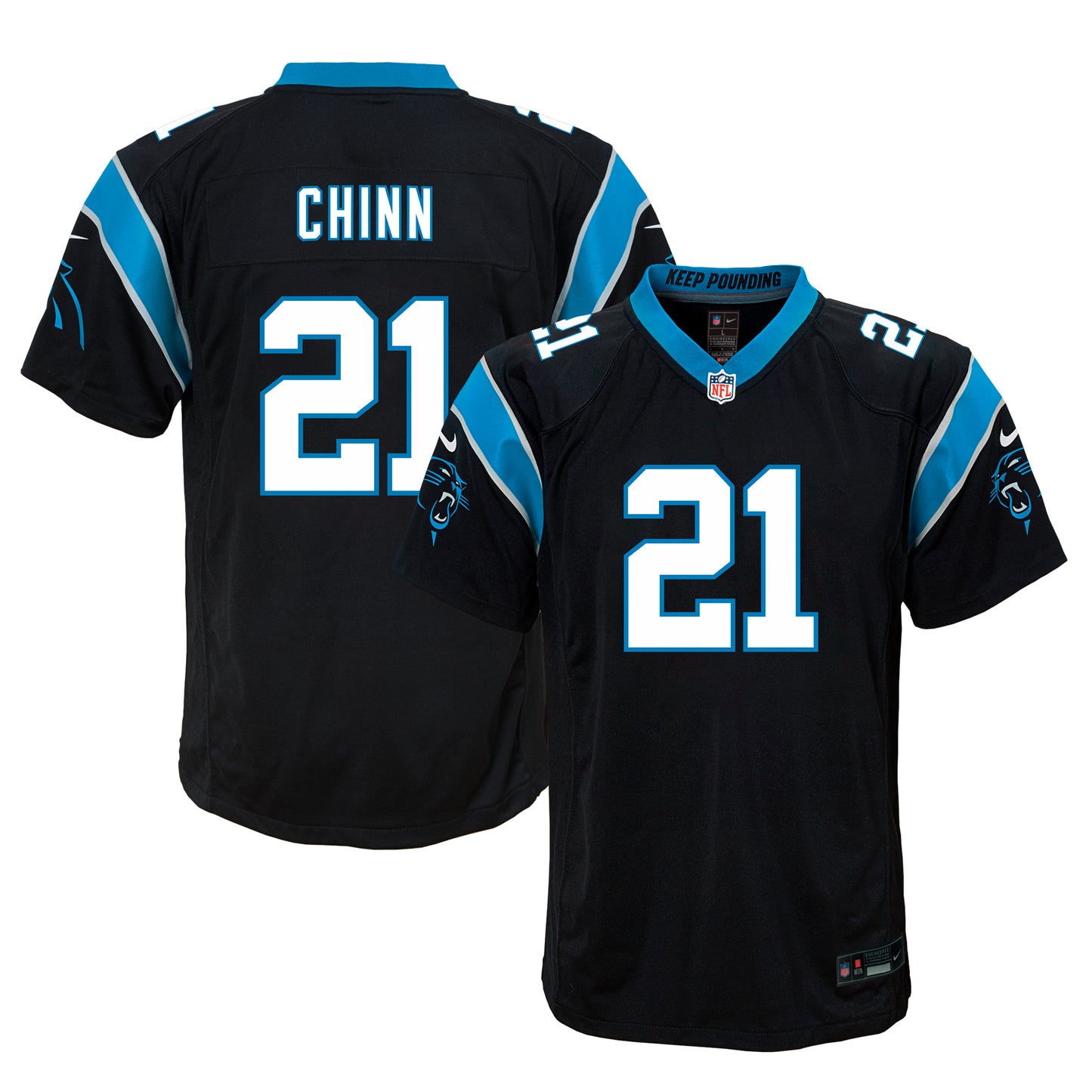 Youth Nike Jeremy Chinn Black Carolina Panthers Game Jersey