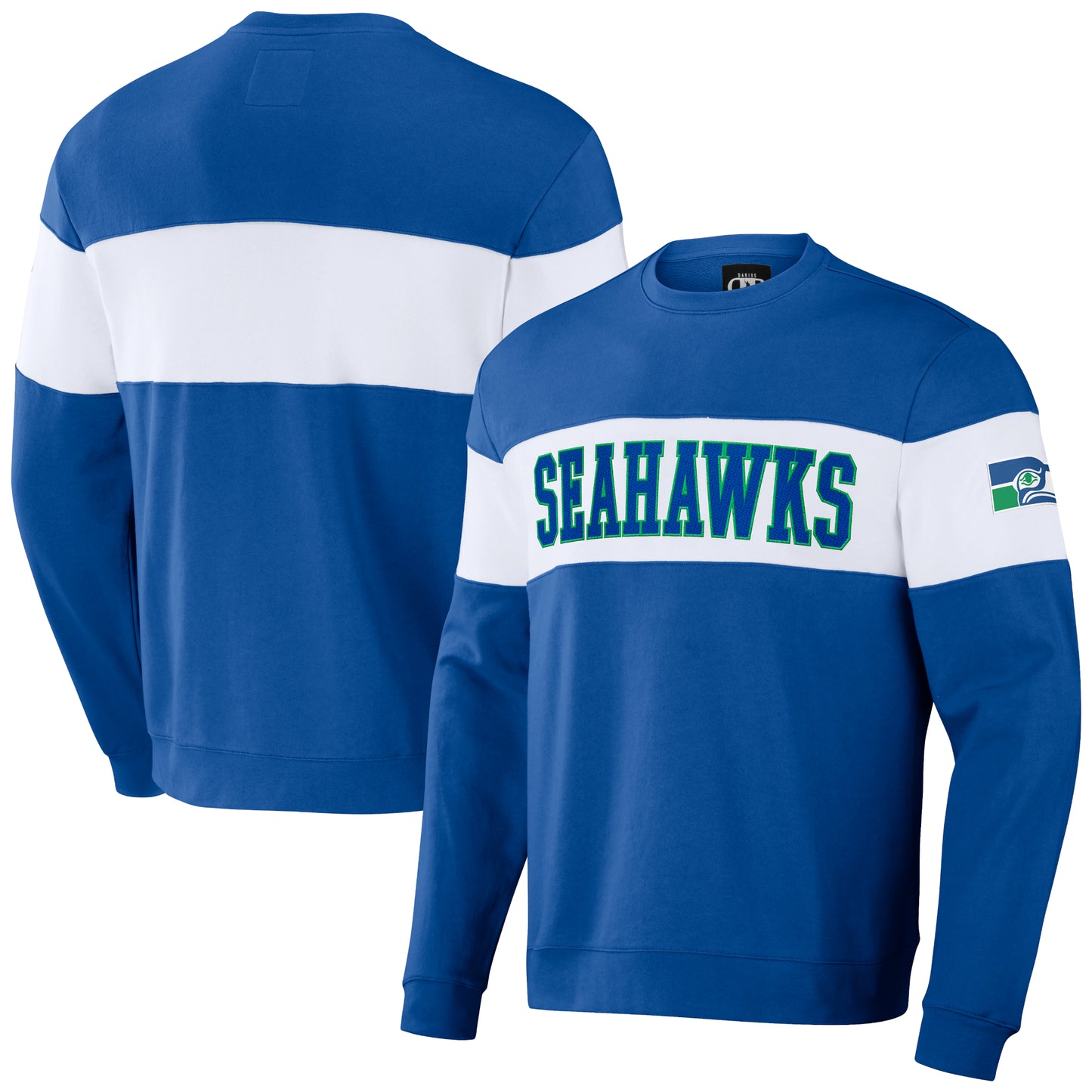 Men's NFL x Darius Rucker Collection by Fanatics Royal Seattle Seahawks Team Color & White Pullover Sweatshirt