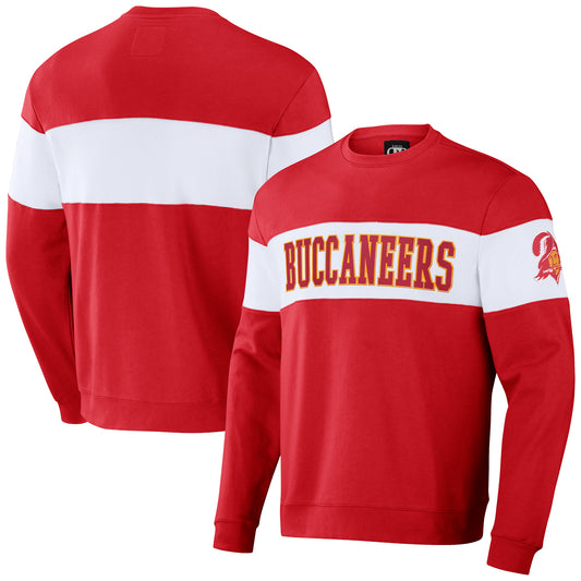 Men's NFL x Darius Rucker Collection by Fanatics Red Tampa Bay Buccaneers Team Color & White Pullover Sweatshirt