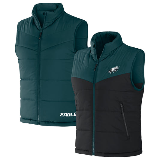 Men's NFL x Darius Rucker Collection by Fanatics Midnight Green Philadelphia Eagles Colorblocked Full-Zip Vest