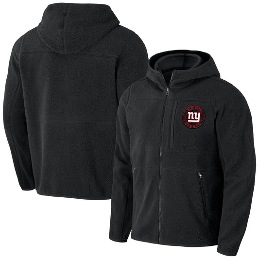 Men's NFL x Darius Rucker Collection by Fanatics  Black New York Giants Sherpa Full-Zip Hoodie