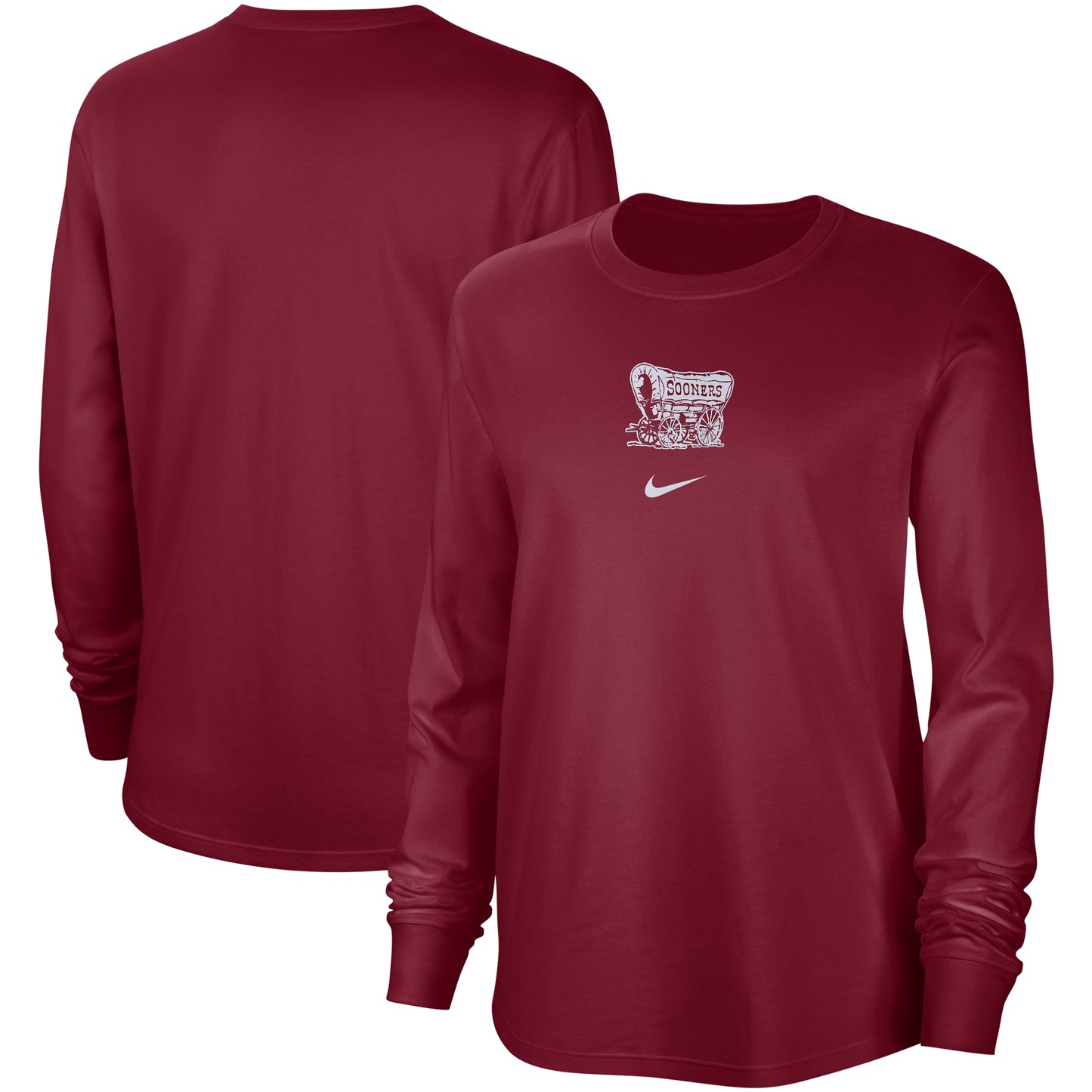 Women's Nike Crimson Oklahoma Sooners Vintage Long Sleeve T-Shirt