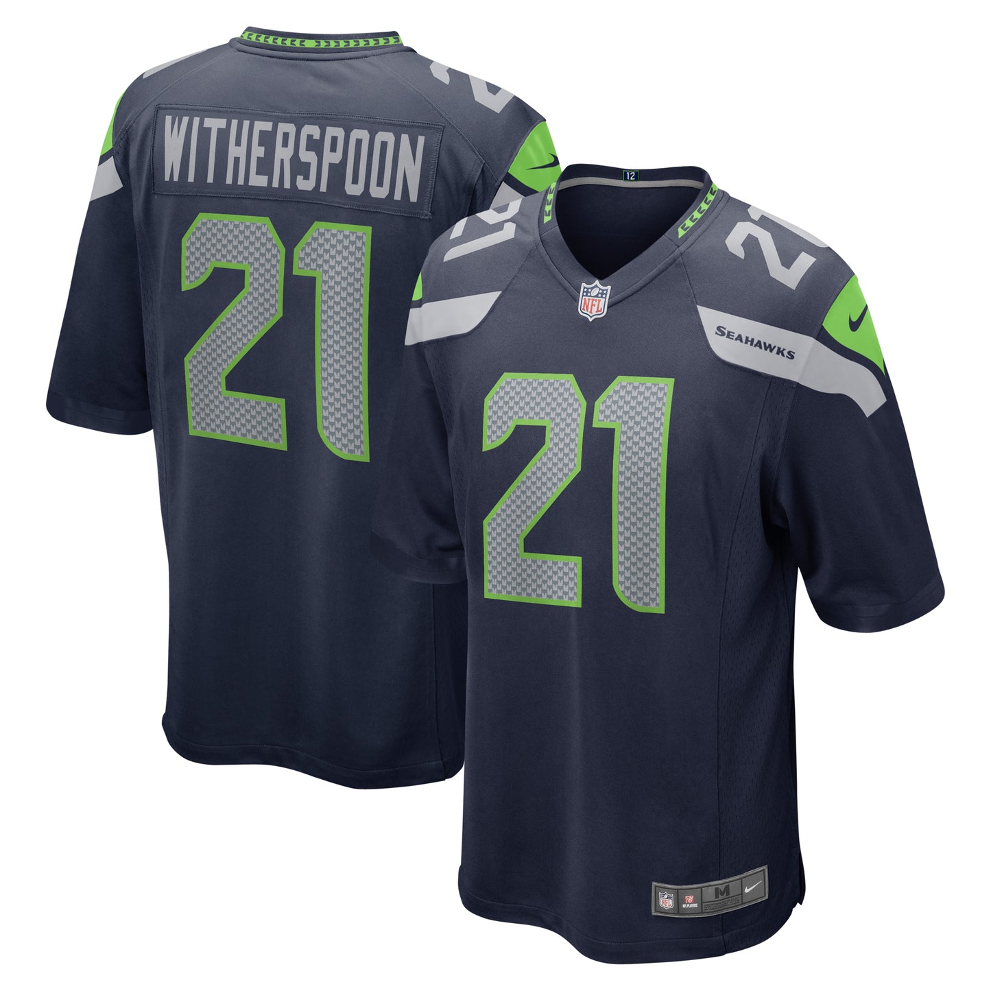 Men's Nike Devon Witherspoon College Navy Seattle Seahawks 2023 NFL Draft First Round Pick Game Jersey