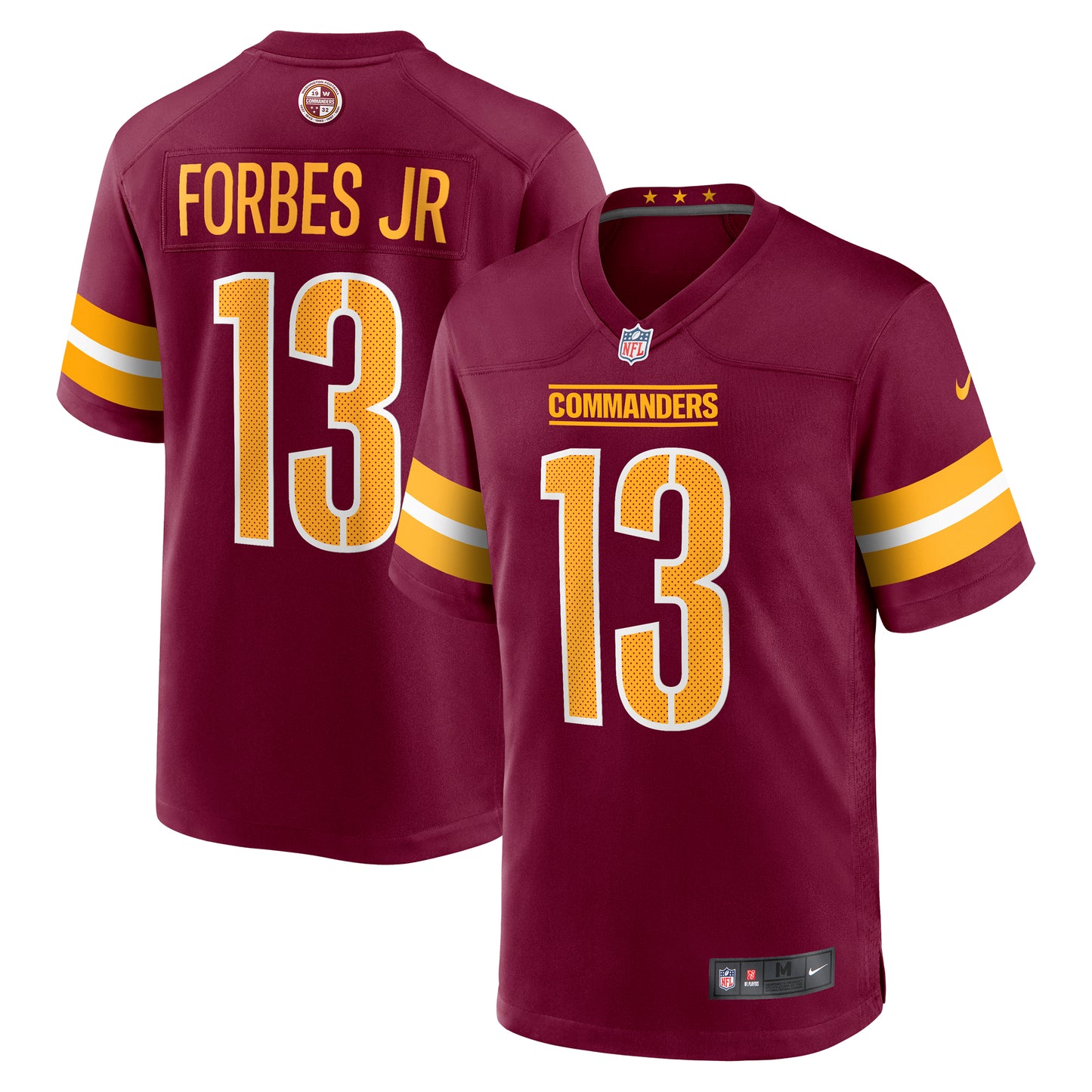 Men's Nike Emmanuel Forbes Burgundy Washington Commanders 2023 NFL Draft First Round Pick Game Jersey