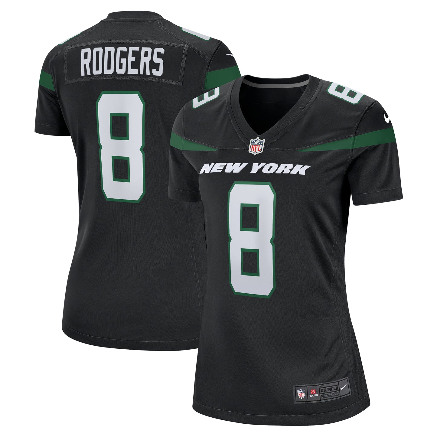 Women's Nike Aaron Rodgers Black New York Jets Player Jersey