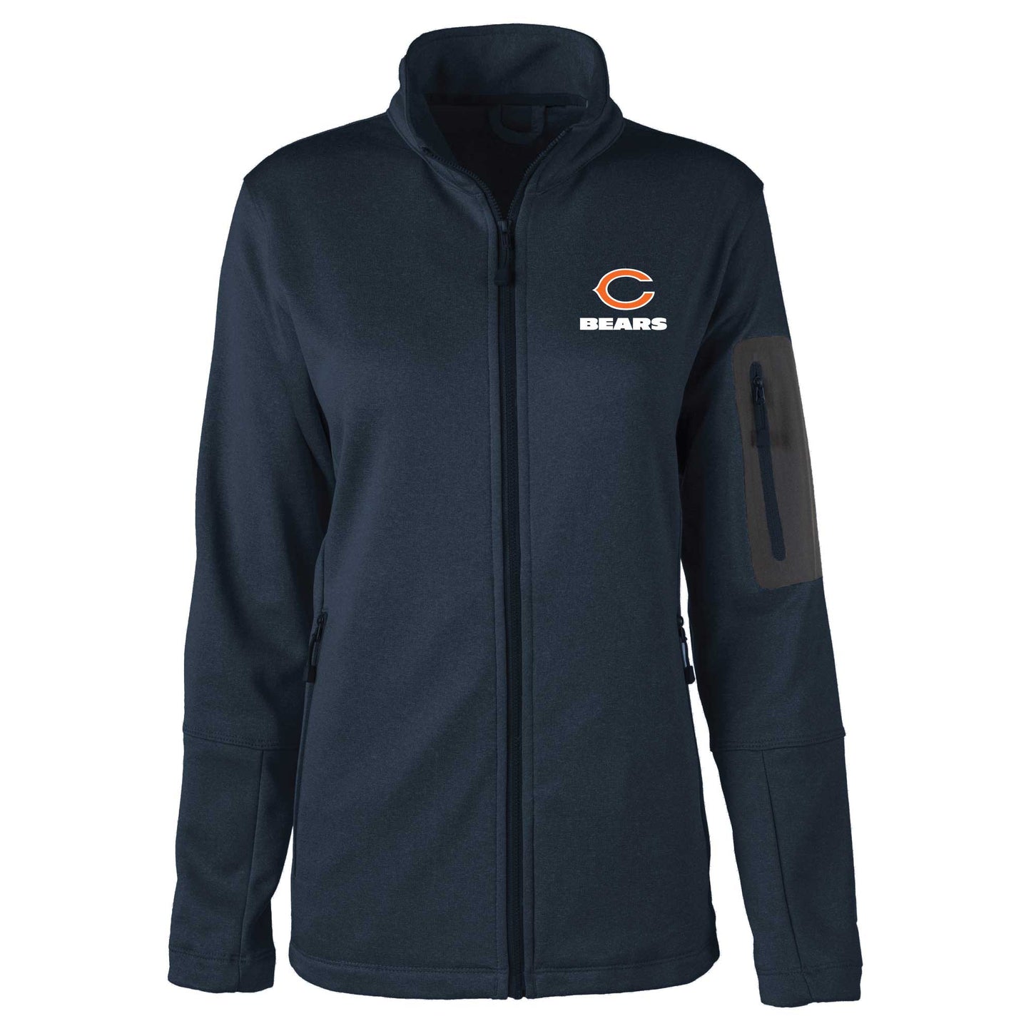 Women's Dunbrooke  Heather Navy Chicago Bears Freestyle Teflon Shield Full-Zip Jacket