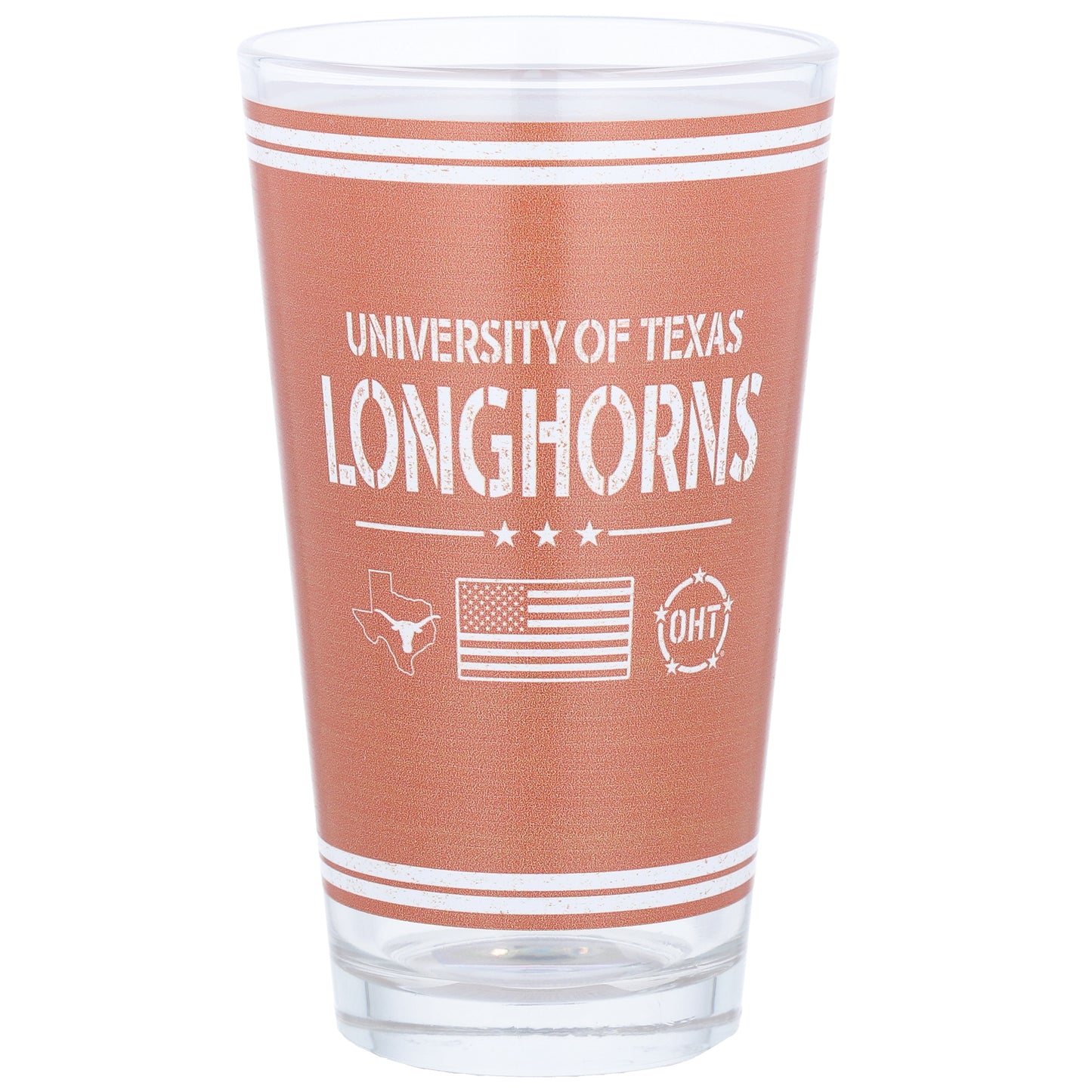 Texas Longhorns 16oz. OHT Military Appreciation Pint Glass